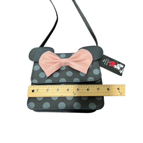 Disney Mickey & Minnie Mouse Polka Dot Crossbody Bag & 3 Wallet Bundle Gift Set - Picture 12 of 13